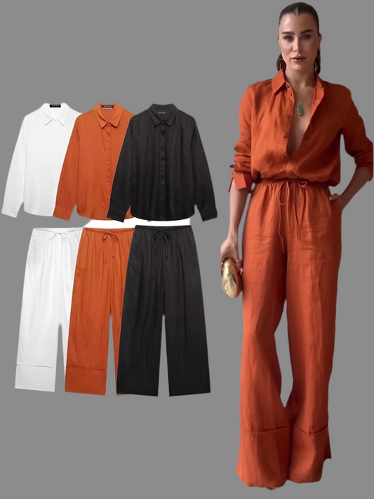 Ensemble chemise et pantalon wide leg